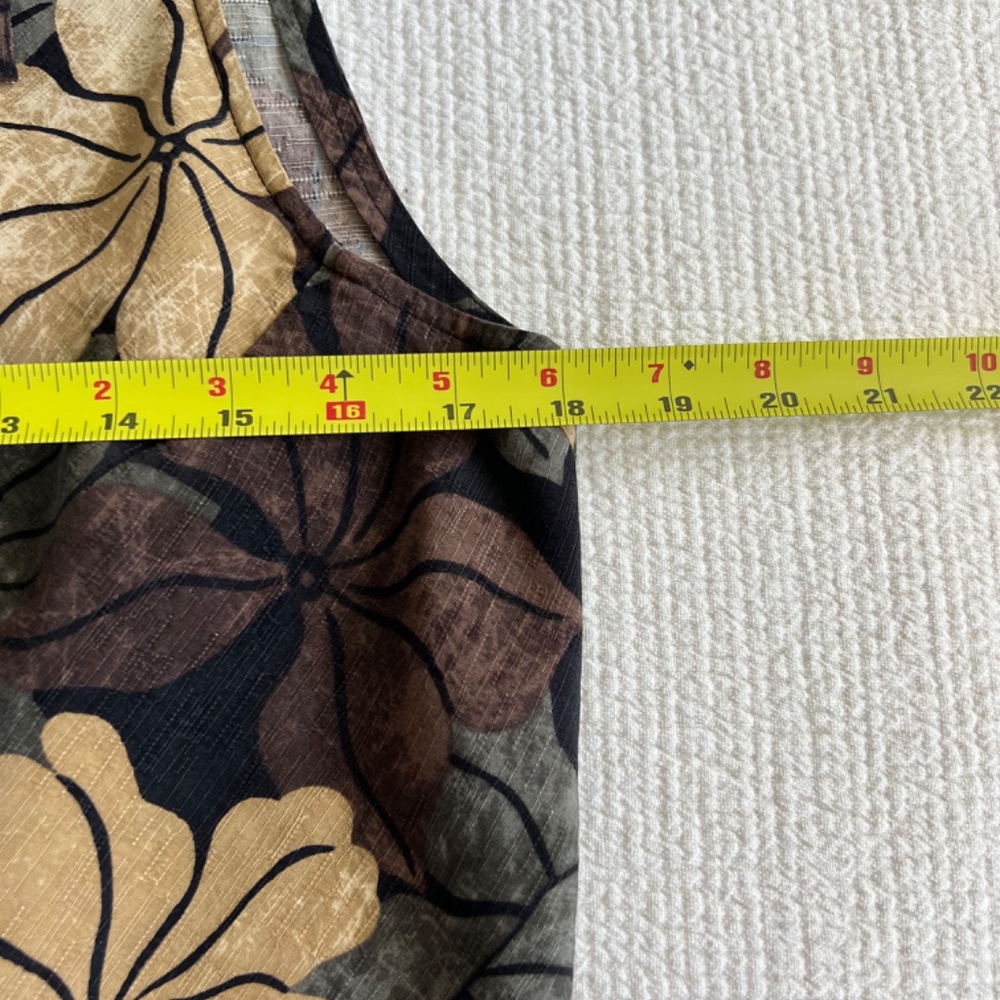 Tommy Bahama EUC Women Sleeveless Tropical Print Front Tie 100% silk Size M - Picture 5 of 12
